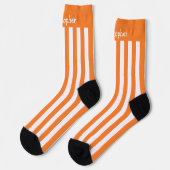 Chaussette Chaussettes Orange Et Blancs Design (Gauche)