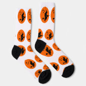 Chaussette Chaussettes orange et noir d'Halloween (Droite)