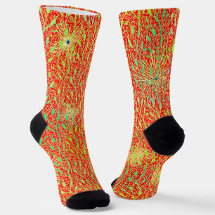 Chaussette Chaussettes orange étincelantes pour soirée pyrote