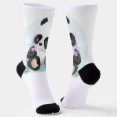 Chaussette Chaussettes Panda Cute Noir & Blanc (Angulaire)