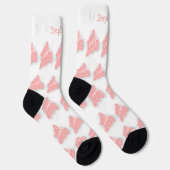 Chaussette Chaussettes Papillon rose (Droite)