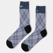 Chaussette Chaussettes Pastel bleu et rose Tartan (Gauche)