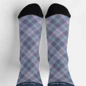 Chaussette Chaussettes Pastel bleu et rose Tartan (Haut)