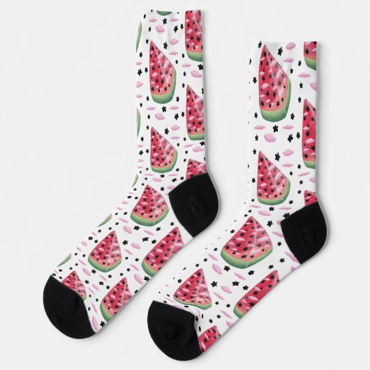 Chaussette chaussettes pastèque étoile (Gauche)