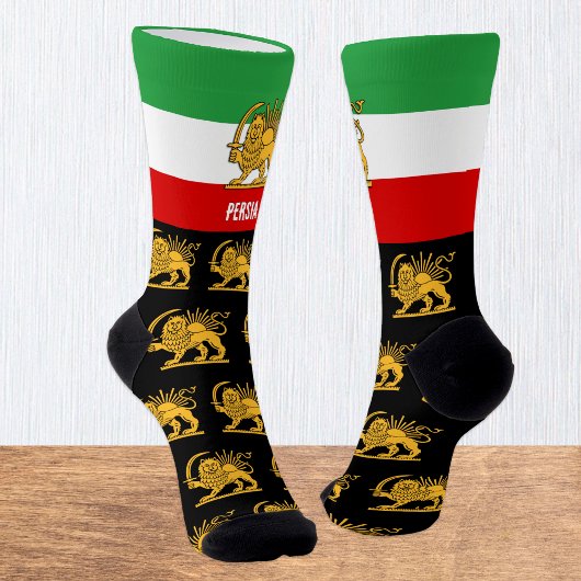Chaussette Chaussettes Perse, drapeau persan avec Lion /Shah