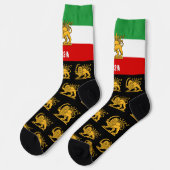 Chaussette Chaussettes Perse, drapeau persan avec Lion /Shah (Gauche)