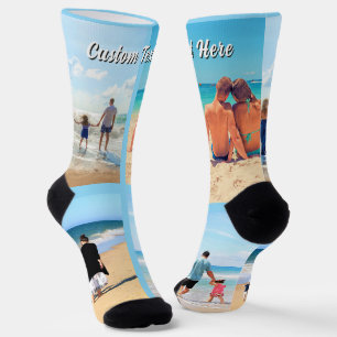 Chaussette Chaussettes personnalisées avec collage de photos 