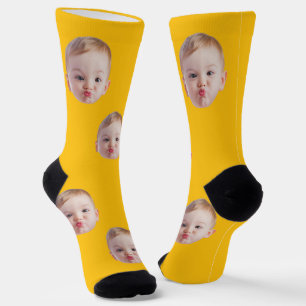 Chaussette Chaussettes personnalisées avec visage en cadeau p