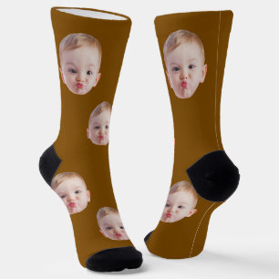 Chaussette Chaussettes personnalisées avec visage en cadeau p