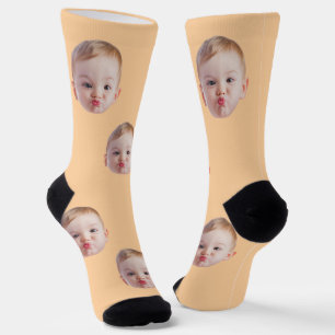Chaussette Chaussettes personnalisées avec visage en cadeau p