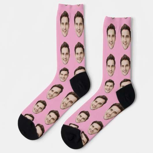 Chaussette Chaussettes personnalisées pour visage Chaussettes (Gauche)