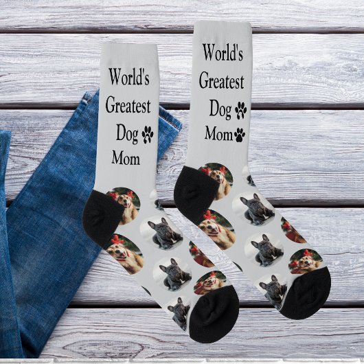 Chaussette Chaussettes photo de chien Motif sur mesure mignon