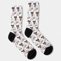 Chaussettes photo personnalisées visage chien avec