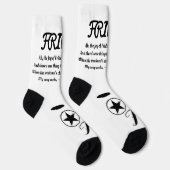 Chaussette Chaussettes poèmes du vendredi - tendance, drôle,  (Droite)