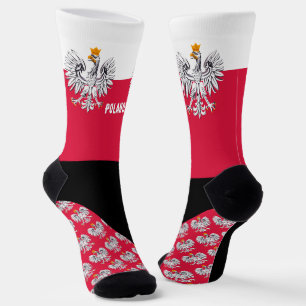 Chaussette Chaussettes Pologne, drapeau polonais patriotique