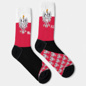 Chaussette Chaussettes Pologne, drapeau polonais patriotique  (Droite)