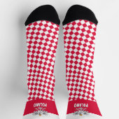Chaussette Chaussettes polonaises, drapeau polonais, mode Pol (Haut)