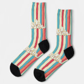 Chaussette Chaussettes Popcorn Stripe - Movie Night Fun Desig (Gauche)