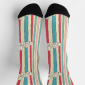 Chaussette Chaussettes Popcorn Stripe - Movie Night Fun Desig (Haut)