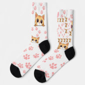 Chaussette Chaussettes pour chats et Empreintes de pattes, Ch (Gauche)