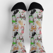 Chaussette Chaussettes pour chiens Pitbull de Noël (Haut)