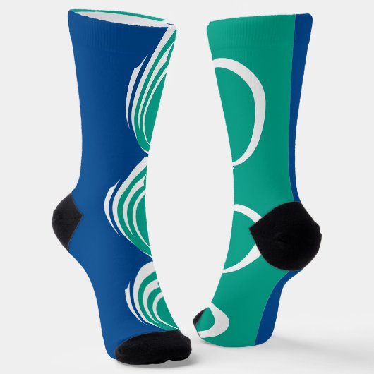 Chaussette Chaussettes pour femmes avec drapeau d'Ottawa, Can (Angulaire)