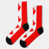 Chaussette Chaussettes pour femmes avec drapeau du Canada (Gauche)