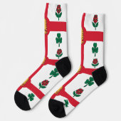 Chaussette Chaussettes pour femmes avec le drapeau de Montréa (Gauche)