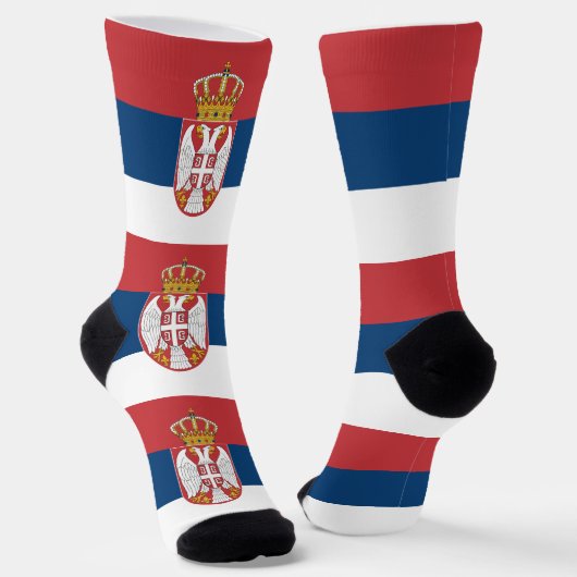 Chaussette Chaussettes pour femmes avec le drapeau de Serbie (Angulaire)