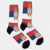 Chaussette Chaussettes pour femmes avec le drapeau de Serbie (Droite)