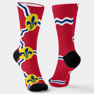 Chaussette Chaussettes pour femmes avec le drapeau de St. Lou