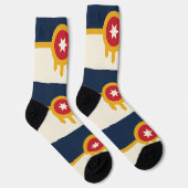 Chaussette Chaussettes pour femmes avec le drapeau de Tulsa, (Droite)