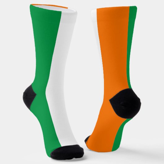 Chaussette Chaussettes pour femmes avec le drapeau d'Irlande (Angulaire)