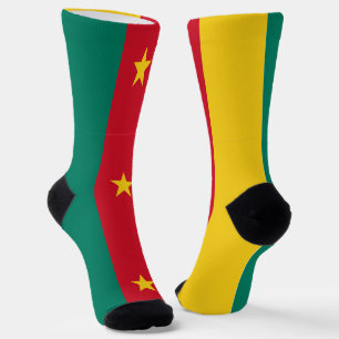 Chaussette Chaussettes pour femmes avec le drapeau du Camerou