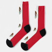 Chaussette Chaussettes pour femmes avec le drapeau du Mexique (Gauche)