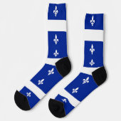 Chaussette Chaussettes pour femmes avec le drapeau du Québec, (Gauche)