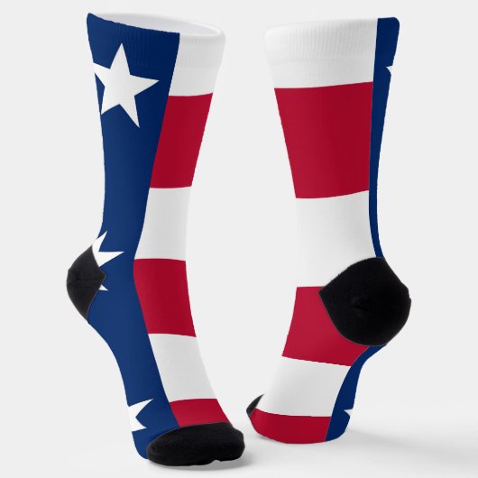 Chaussette Chaussettes pour femmes avec le drapeau du Texas (Angulaire)