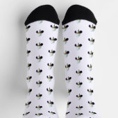 Chaussette Chaussettes pour femmes Iris Violet et Blanc (Haut)