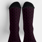 Chaussette Chaussettes pour femmes, violet violet noir design (Haut)