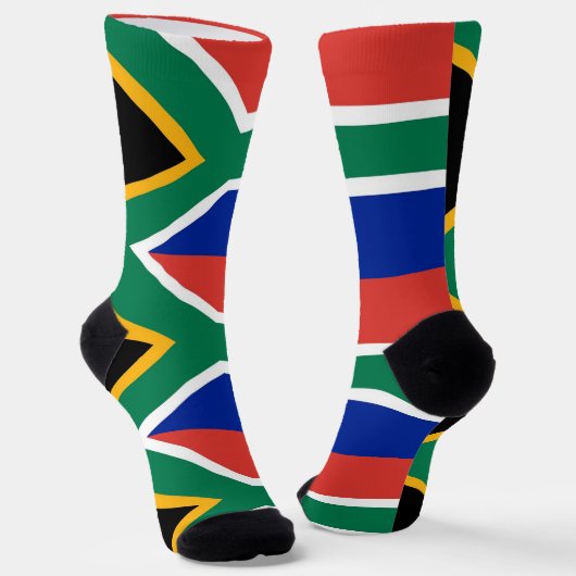 Chaussette Chaussettes pour hommes avec drapeau d'Afrique du (Angulaire)
