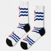 Chaussette Chaussettes pour hommes avec drapeau de Cincinnati (Gauche)
