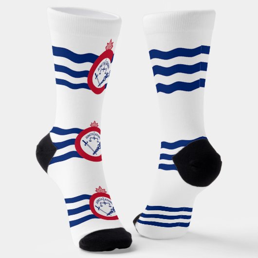 Chaussette Chaussettes pour hommes avec drapeau de Cincinnati (Angulaire)