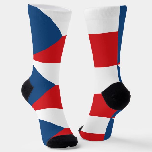 Chaussette Chaussettes pour hommes avec drapeau de Czechia (Angulaire)