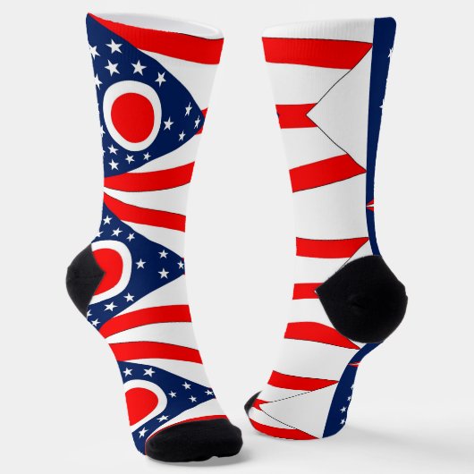 Chaussette Chaussettes pour hommes avec drapeau de l'Ohio (Angulaire)