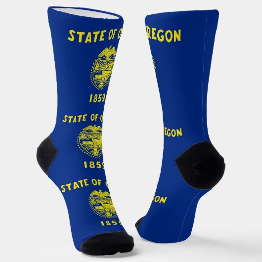 Chaussette Chaussettes pour hommes avec drapeau de l'Oregon (Angulaire)