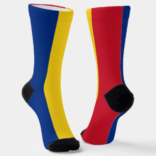Chaussette Chaussettes pour hommes avec drapeau de Roumanie