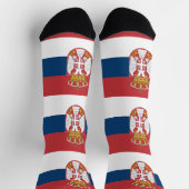 Chaussette Chaussettes pour hommes avec drapeau de Serbie (Haut)