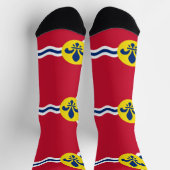 Chaussette Chaussettes pour hommes avec drapeau de St. Louis, (Haut)
