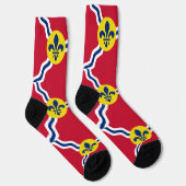 Chaussette Chaussettes pour hommes avec drapeau de St. Louis, (Droite)