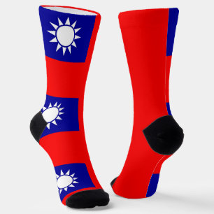 Chaussette Chaussettes pour hommes avec drapeau de Taiwan